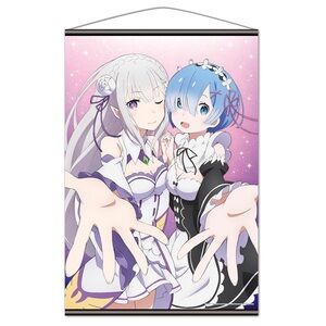 Re:ZERO Starting Life in Another World B2 Wall Scroll Emilia & Rem ver.1
